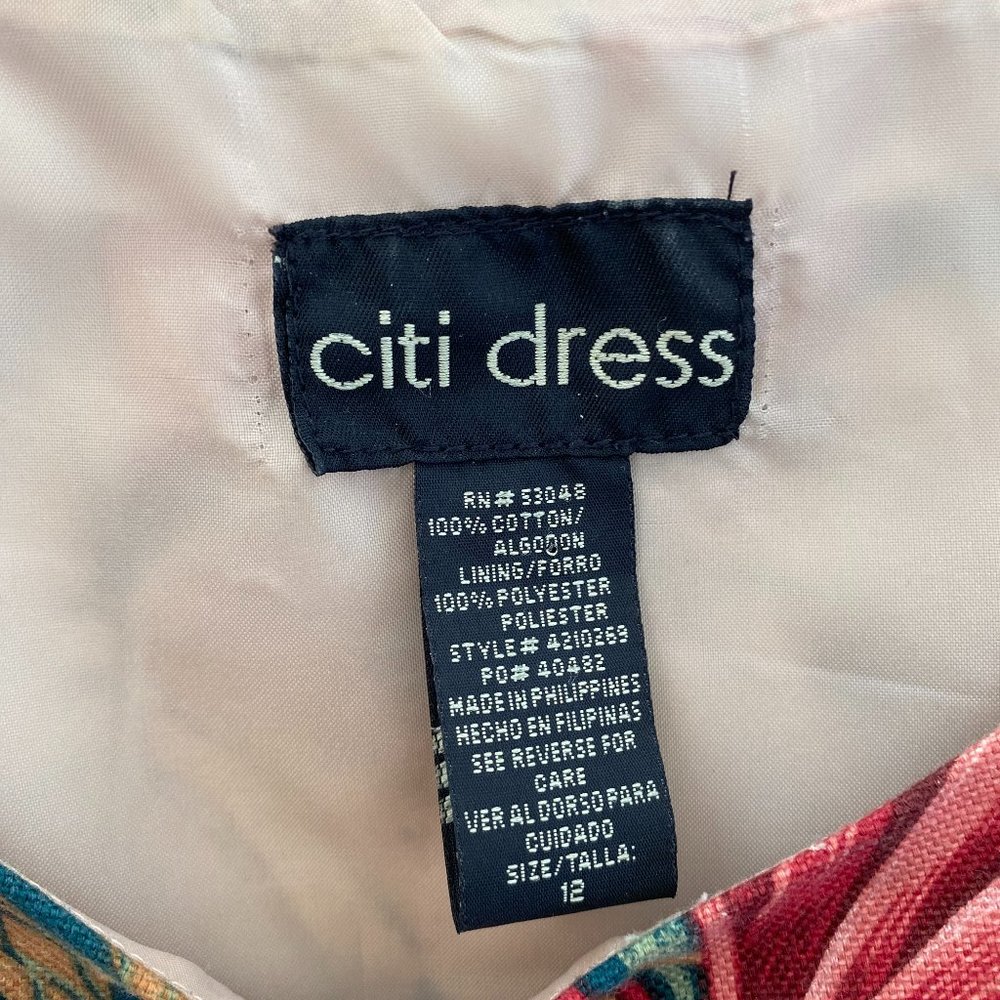 SOLD citi dress 2 piece Sleeveless Floral Capri Pant Set 100% Cotton NWOT - Picture 9 of 11